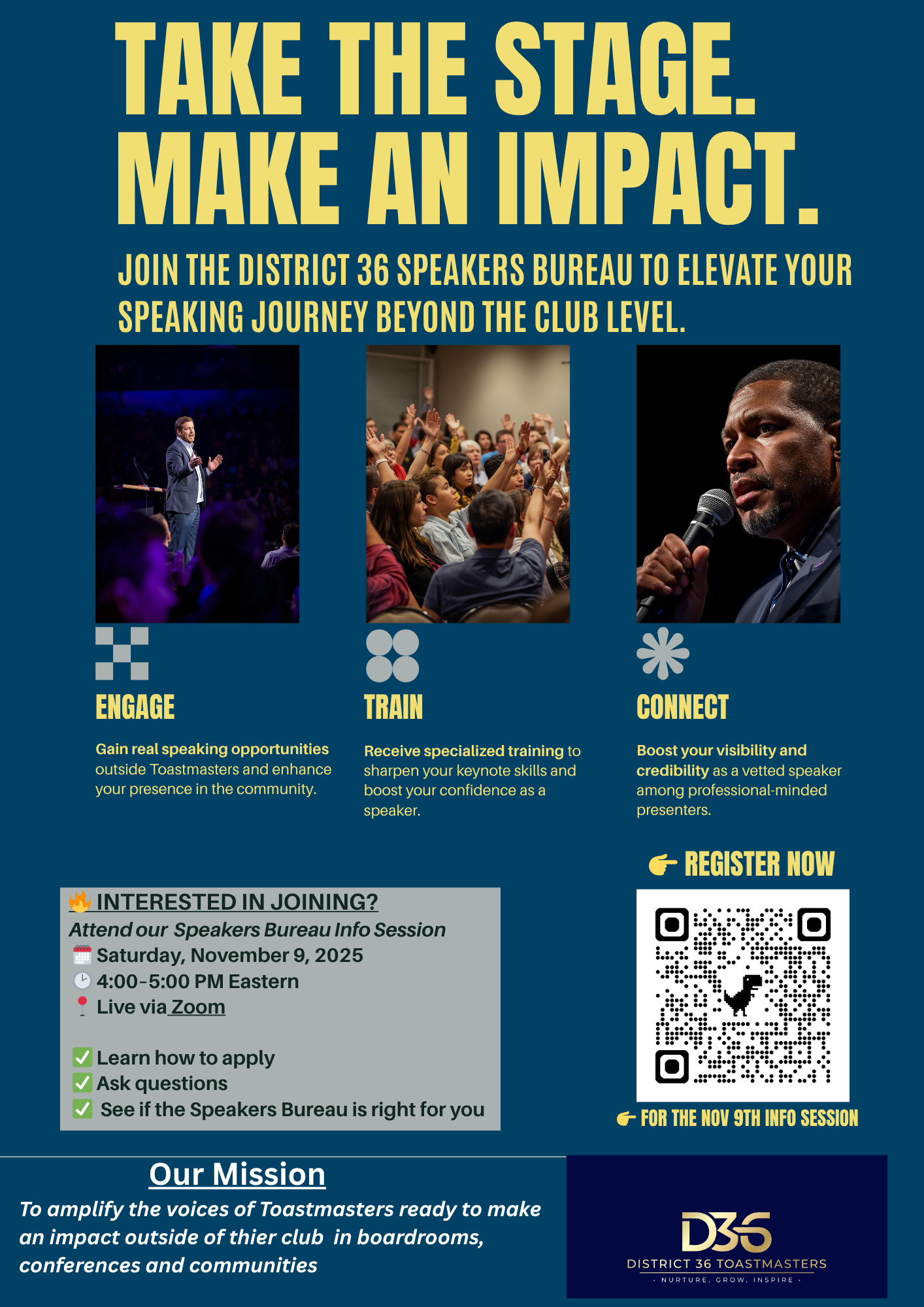 Flyer - Take the Stage. Make an Impact.v2
